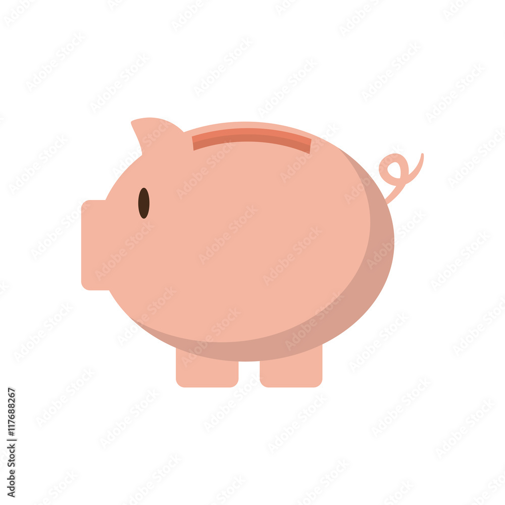 piggy money financial item commerce icon. Isolated and flat illustration. Vector graphic piggy money financial item commerce icon. Isolated and flat illustration. Vector graphic