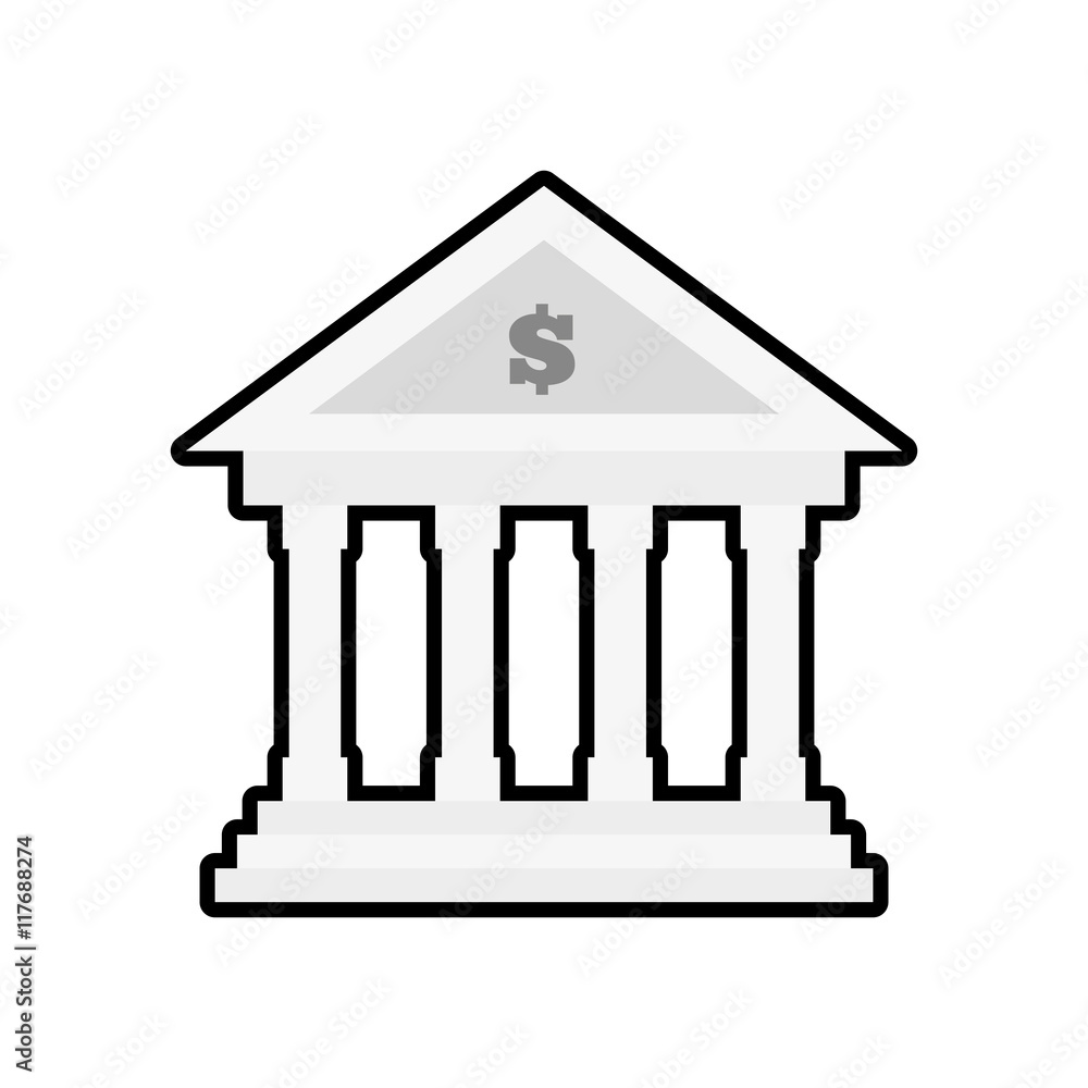 bank money financial item commerce icon. Isolated and flat illustration. Vector graphic