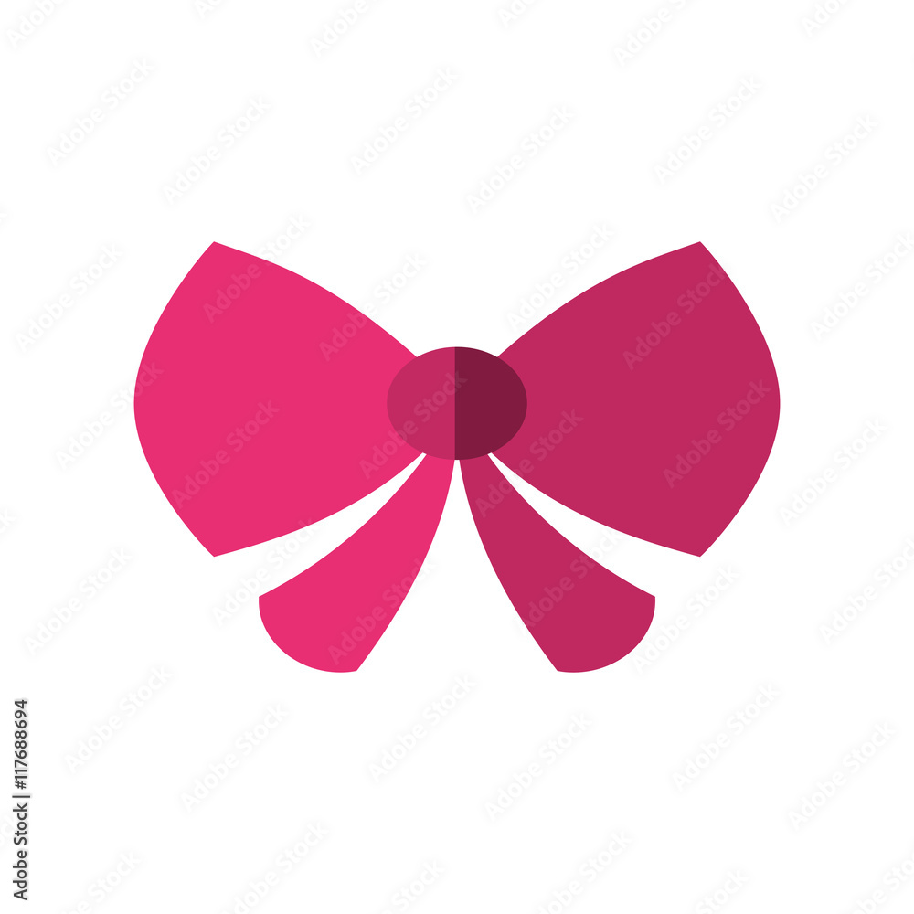pink bowtie ribbon cute icon. Isolated and flat illustration. Vector graphic pink bowtie ribbon cute icon. Isolated and flat illustration. Vector graphic