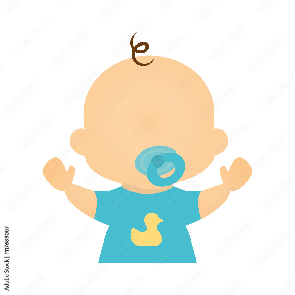boy baby cute little childhood icon. Isolated and flat illustration. Vector graphic