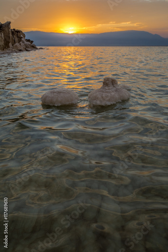 Salt forms... Photographed at Dead sea  the lowest place on the Earth minus 423 m   minus 1 388 ft.   