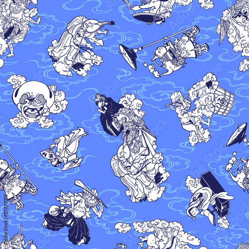 妖怪のイラストパターン