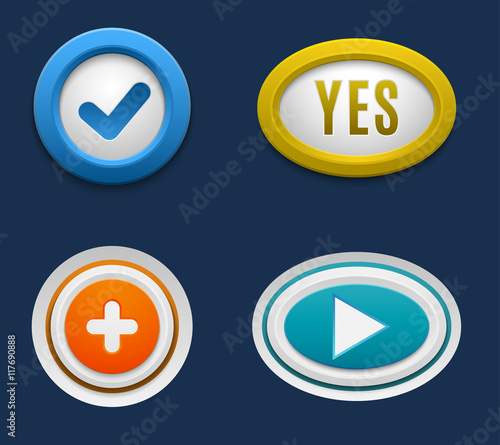 Free Download Web buttons vector set. - GFXLoad