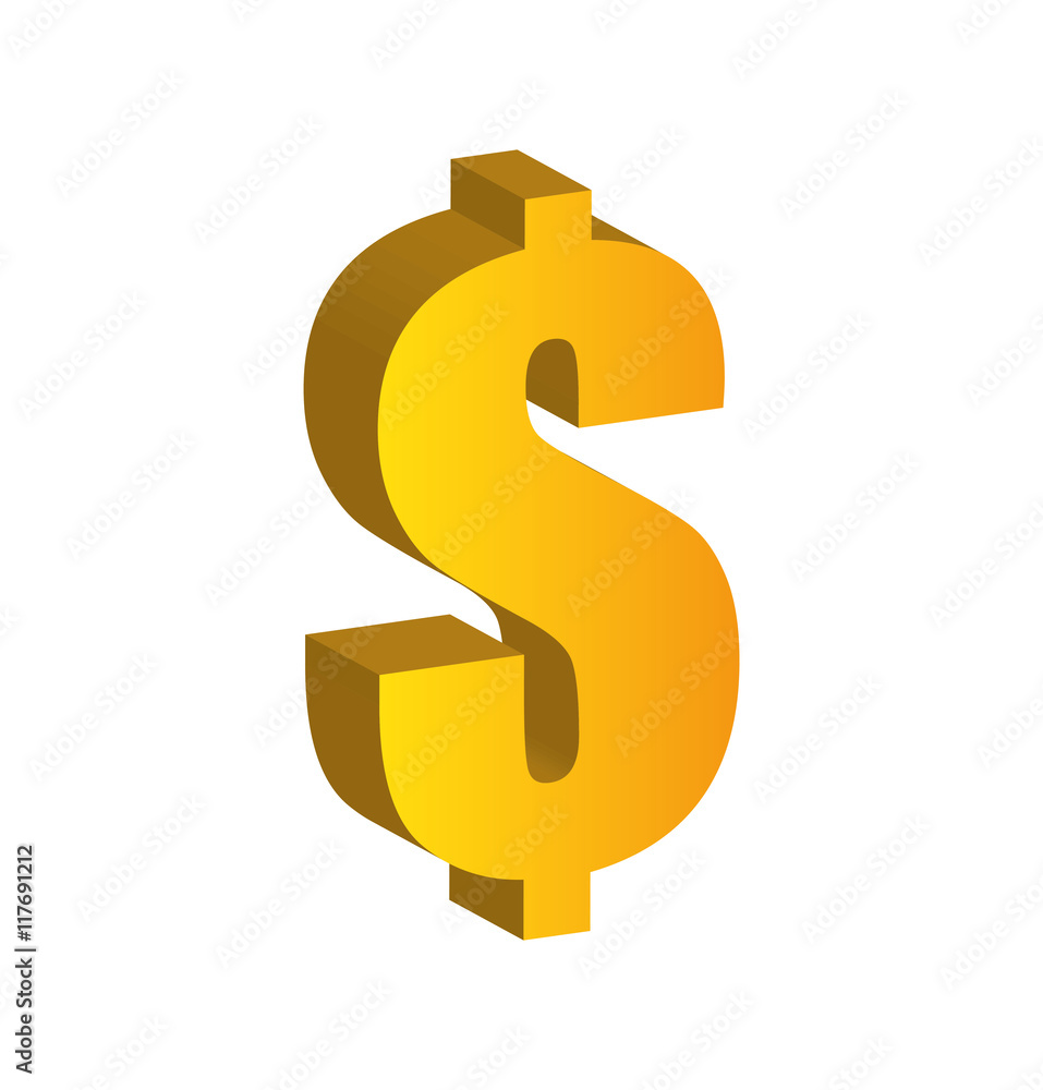 gold sign money dollar financial item icon. Isolated and flat illustration. Vector graphic gold sign money dollar financial item icon. Isolated and flat illustration. Vector graphic