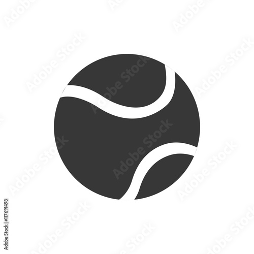 tennis ball hobby sport  icon. Isolated and flat illustration. Vector graphic