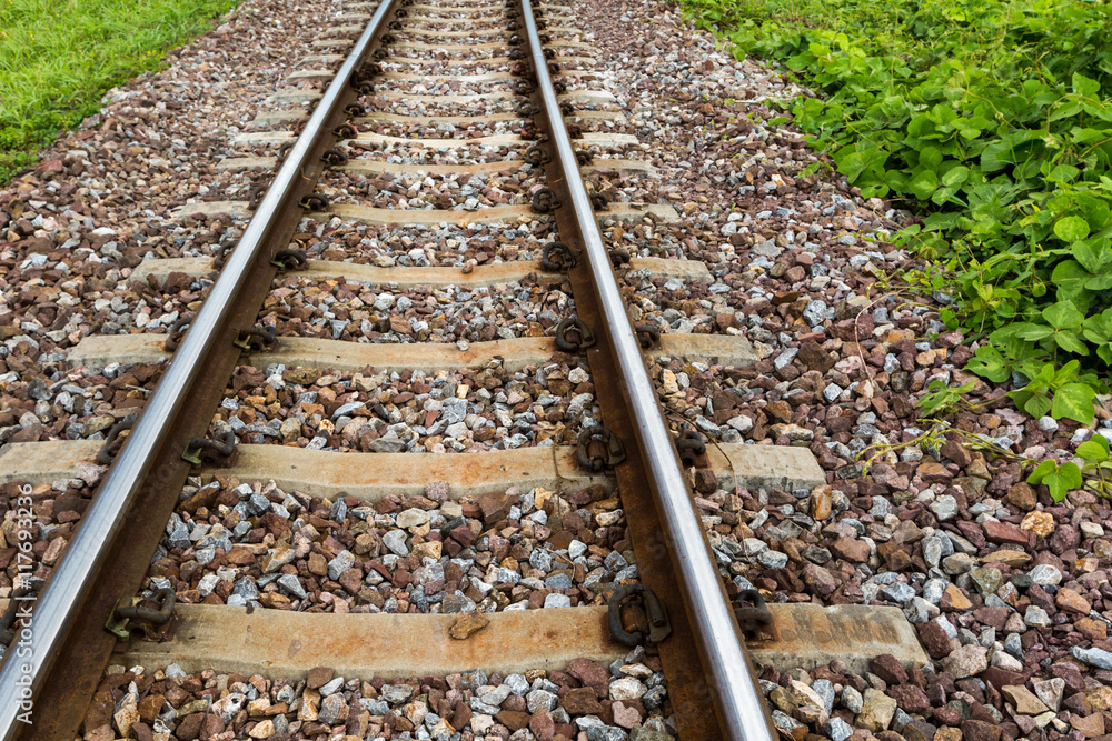 Naklejka premium the railway track