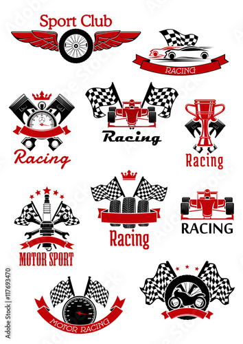Motorsports, racing and rally icons