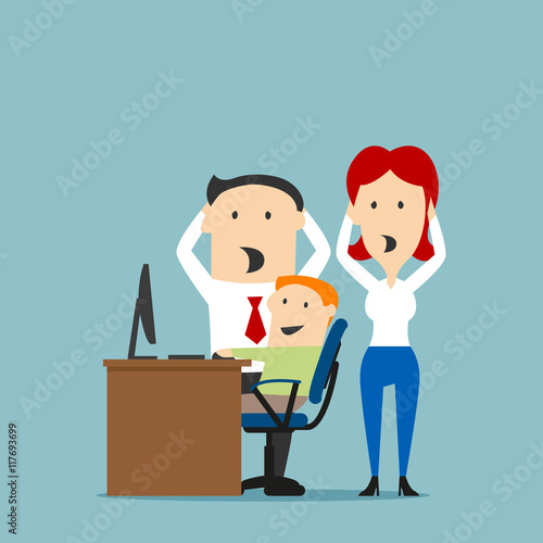 Internet safety, computer addiction themes design