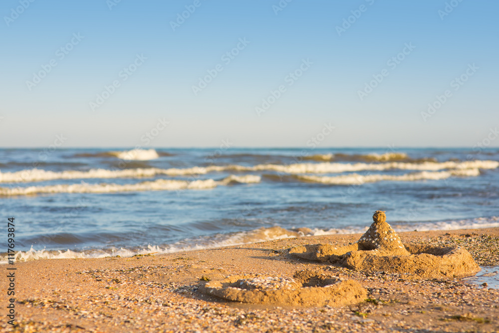 sand castle on  beach