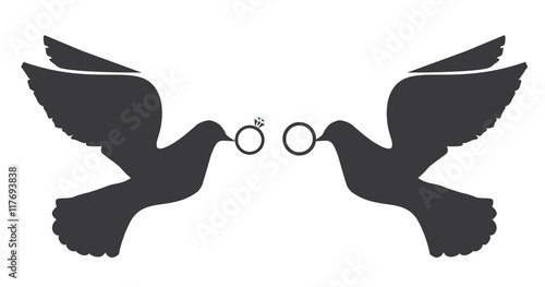 Doves with rings