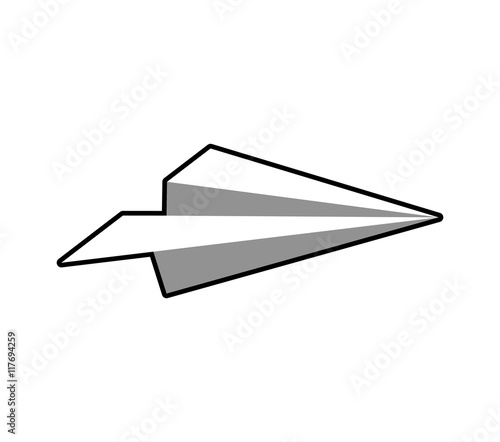 paperplane fly plane creative icon. Isolated and flat illustration. Vector graphic