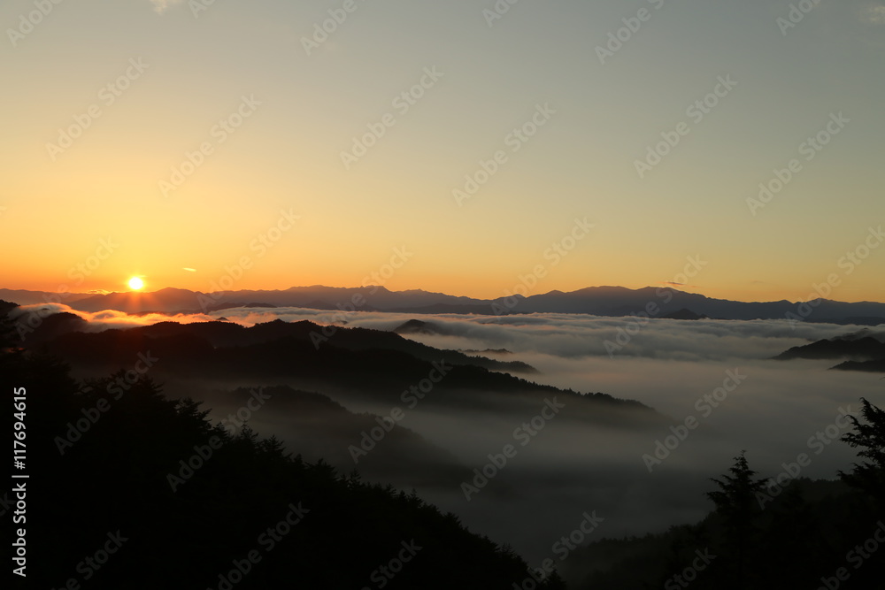 野迫川村の雲海 野迫川村の雲海