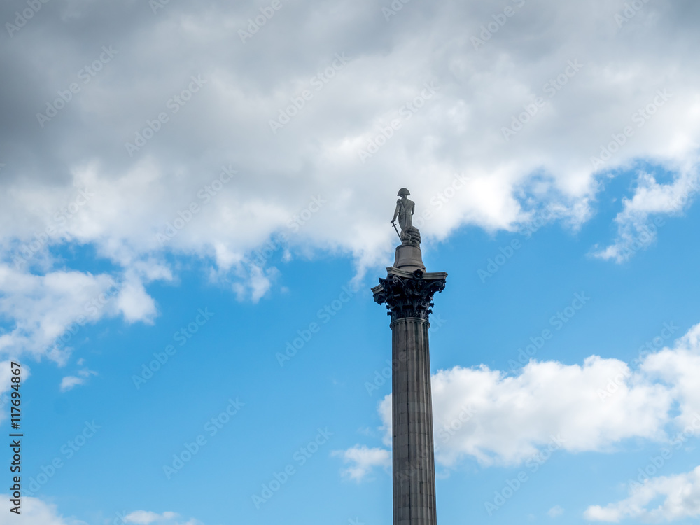 Tip of Nelson column in London