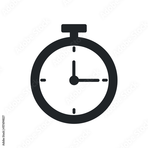 chronometer time silhouette sport icon. Isolated and flat illustration. Vector graphic