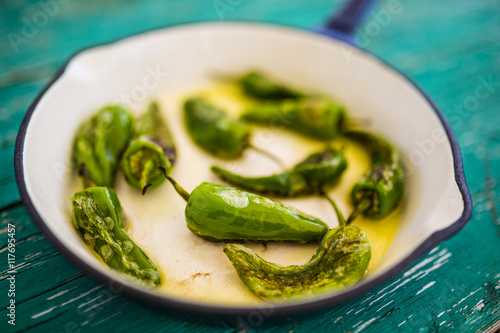 Fried padron peppers 