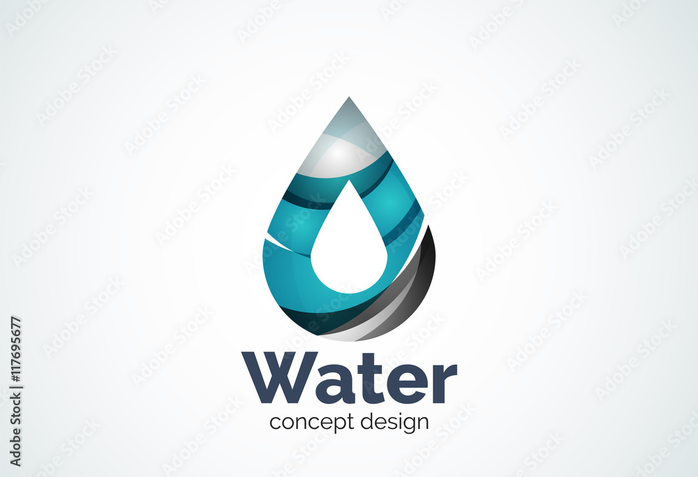 Abstract business company water drop logo template, conservation environmental nature concept Abstract business company water drop logo template, conservation environmental nature concept