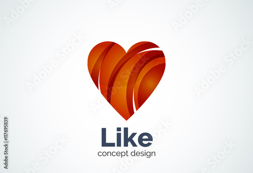Love heart logo template