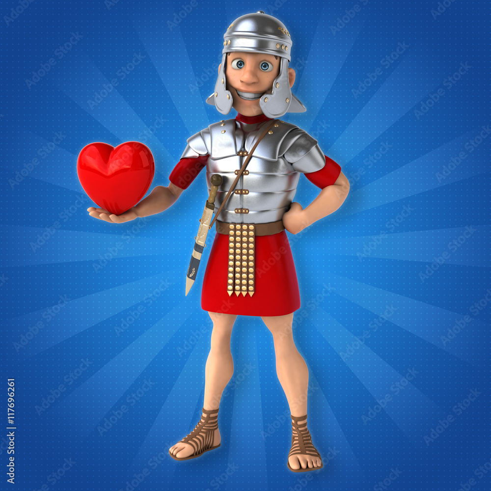 Naklejka premium Roman soldier