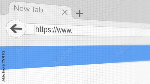 Web address typing in browser search bar