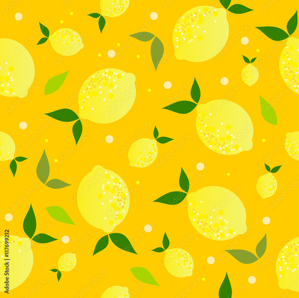 Lemon pattern vector