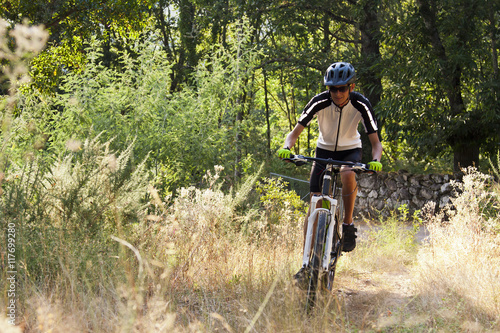 cycling with mountain bike outdoor