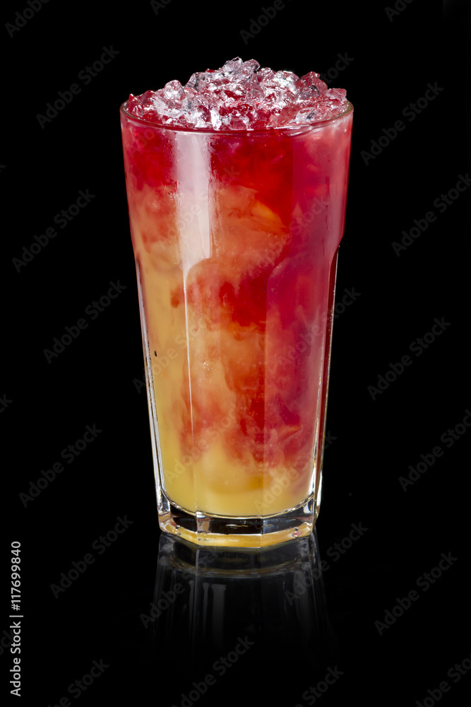 refreshing summer alcoholic cocktail a black background refreshing summer alcoholic cocktail a black background