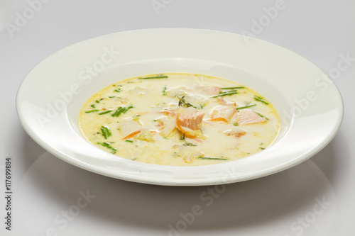 soup with salmon