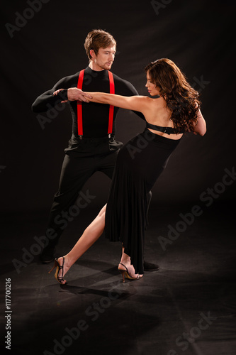 Sensual Couple dancing the Tango