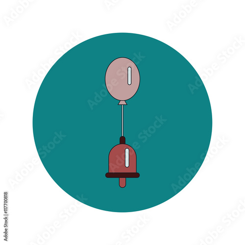 Back to School and Education Vector Flat Design bell and balloon