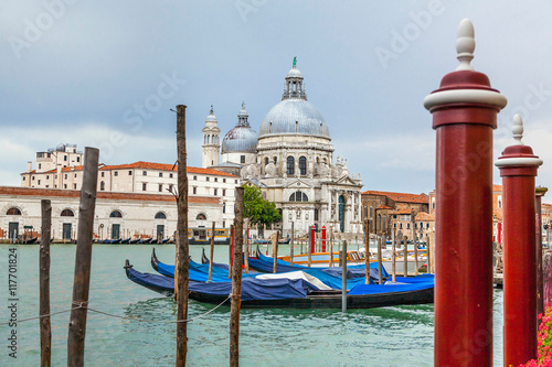 Venice. City landscape. In the background, the Basilica of Santa Maria della Salute. © Sergey Belov