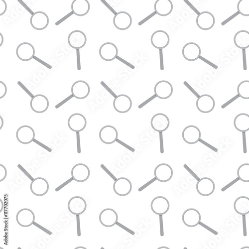 Seamless pattern with magnifying glass