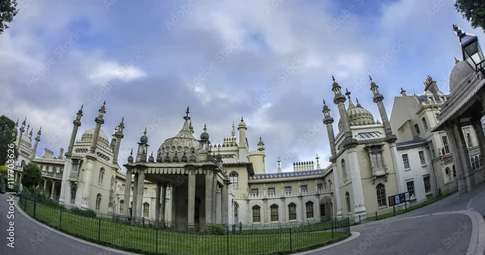Time lapse view of the Brighton pavilion Time lapse view of the Brighton pavilion