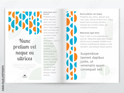 Obraz na płótnie Brochure design template in flat style. Vector illustration w salonie
