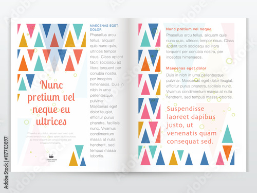 Obraz na płótnie Flyer design layout template w salonie
