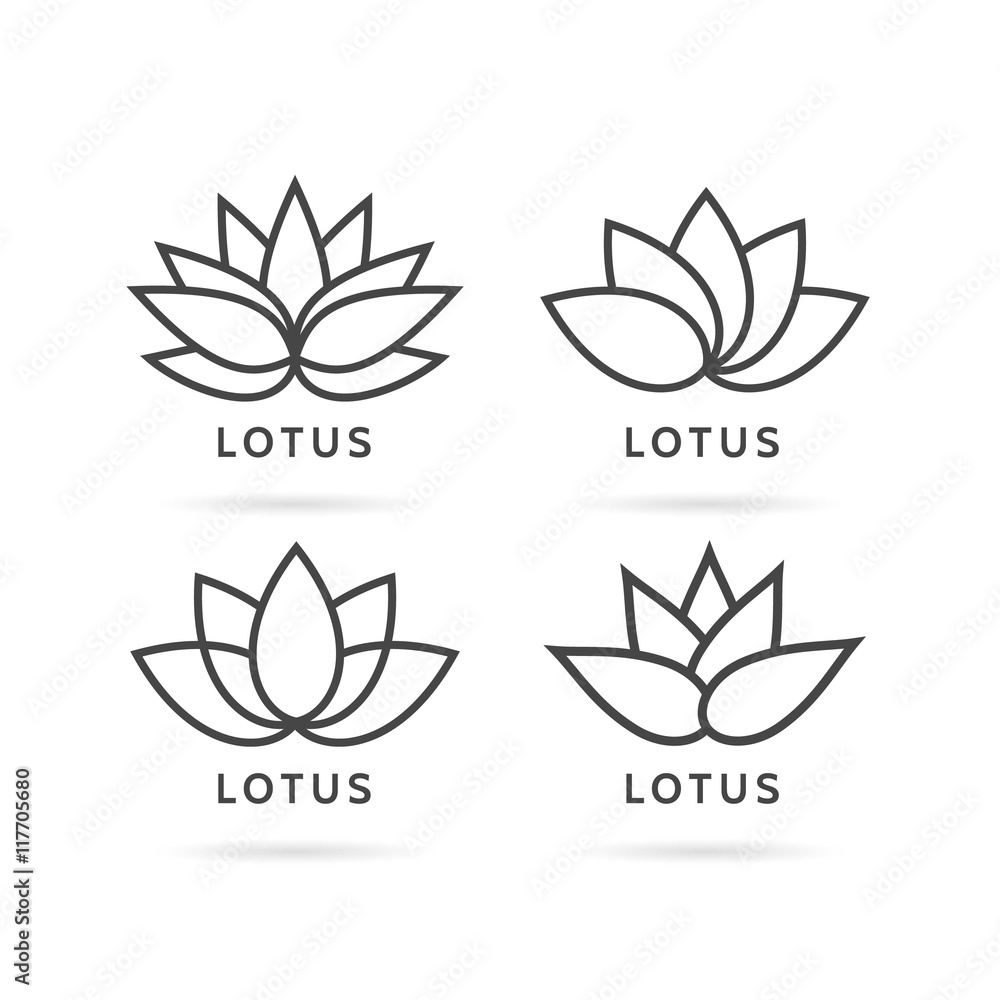Variety of lotus flower logos