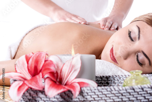 Beauty treatment concept - Woman at spa