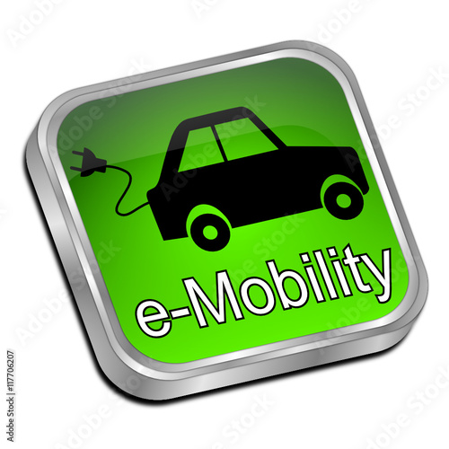 e-Mobility Button - 3D illustration