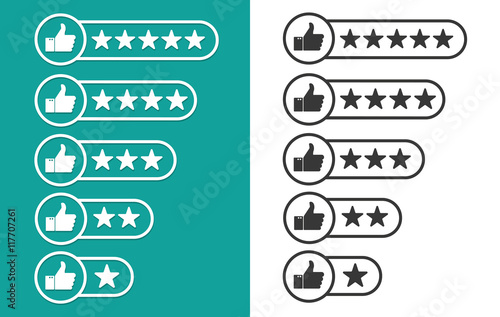 Consumer rating flat icon