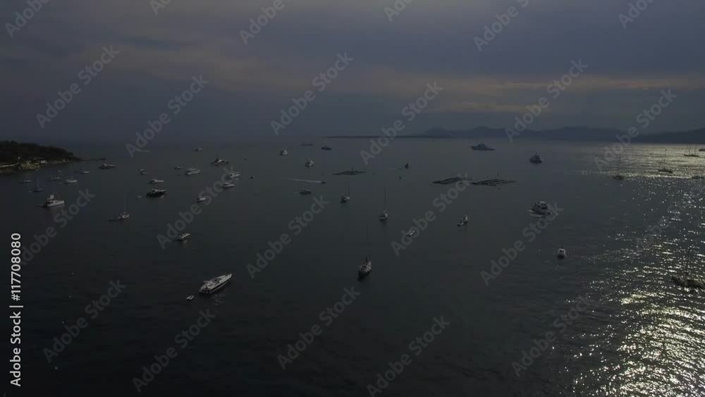 4K Many luxury yacht boats on water sailing in port of Villefranche-sur-Mer Nice France seacoast aerial view. Fly over weekend floating and moving yachts French Riviera Cote d’Azur Mediterranean Sea 4K Many luxury yacht boats on water sailing in port of Villefranche-sur-Mer Nice France seacoast aerial view. Fly over weekend floating and moving yachts French Riviera Cote d’Azur Mediterranean Sea