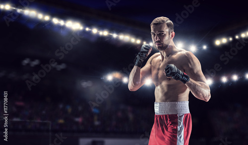 Professional box champion . Mixed media © Sergey Nivens