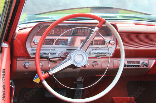 Vintage car dashboard