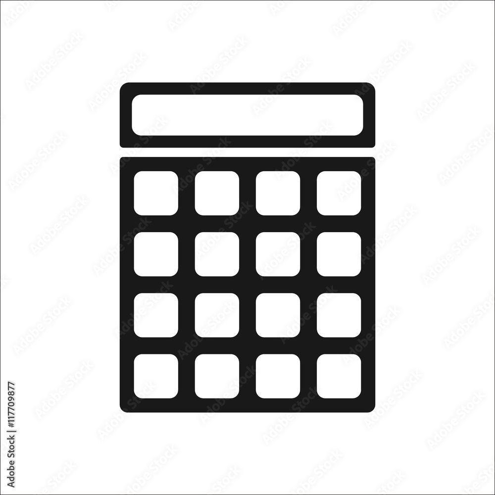 Calculator symbol simple icon on background Calculator symbol simple icon on background