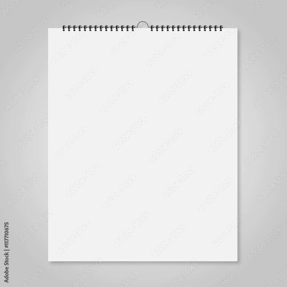 Blank wall calendar, Mockup style card for your design Blank wall calendar, Mockup style card for your design