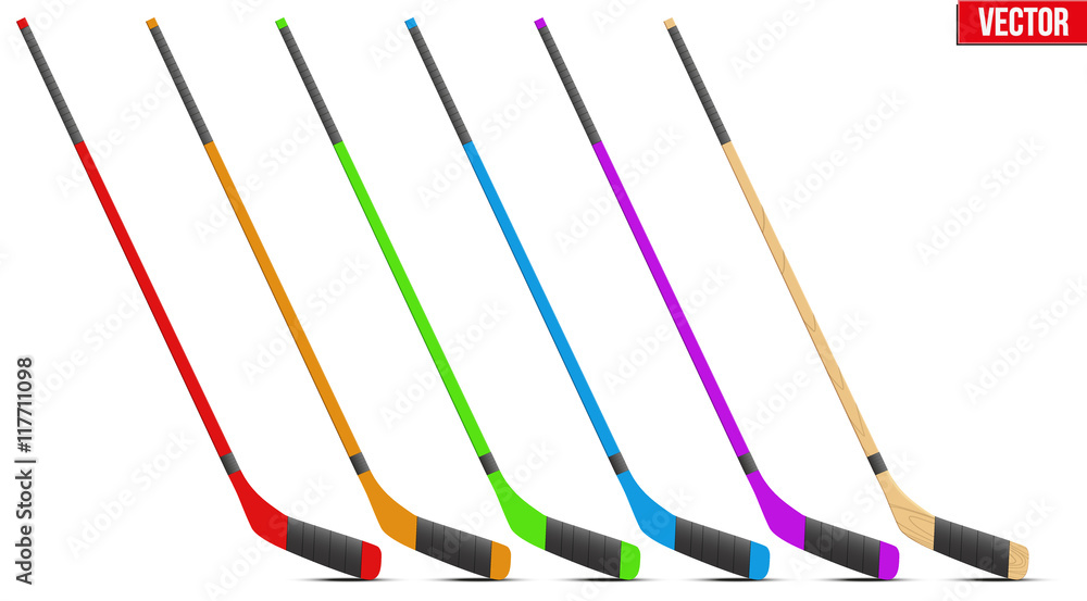 Fototapeta premium Ice Hockey sticks. Vector.