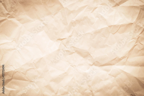 Crumpled brown paper for vintage background