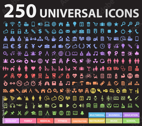 250 Universal Icons. 
