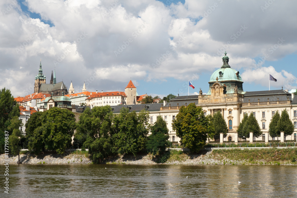 View of Straka academy, the seat of the government in Prague
