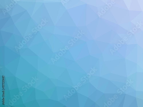 Fototapeta Naklejka Na Ścianę i Meble -  Abstract turquoise blue gradient low polygon shaped background