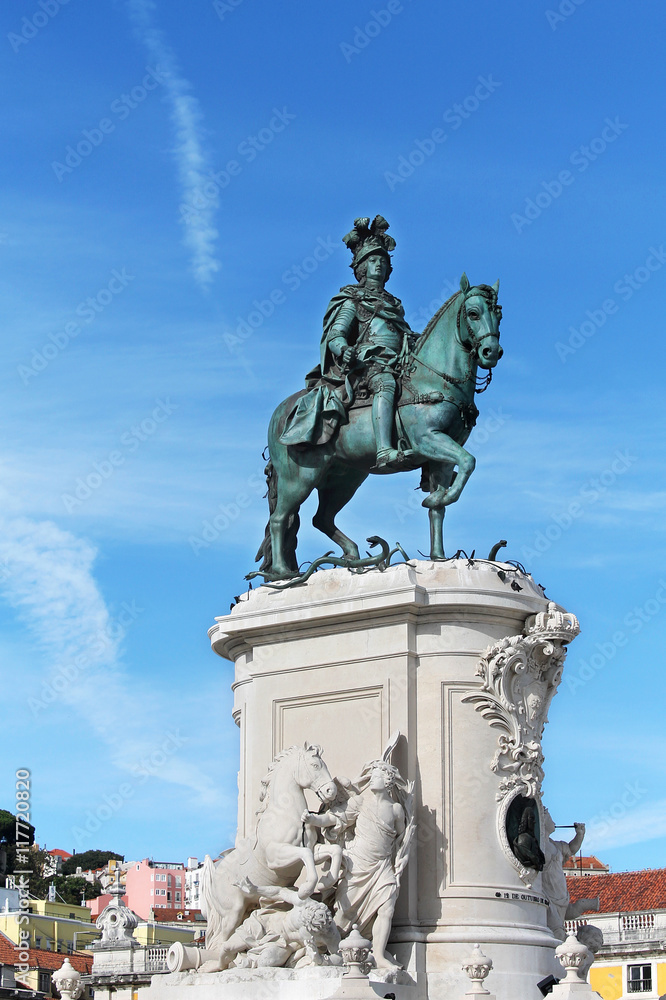 Fototapeta premium Reiterstatue Jose I., Lissabon