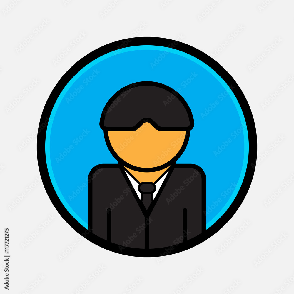 Businessman. Vector icon. Flat style Businessman. Vector icon. Flat style